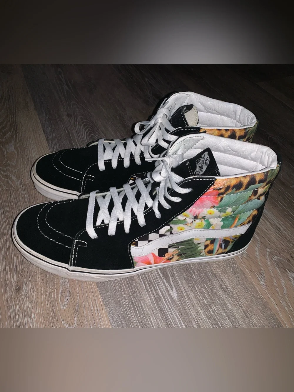 Vans Sk8-Hi Reissue Tropical Animal Check Black Size 12 Men